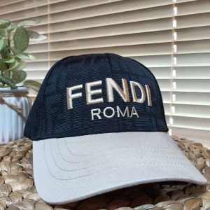 Topi Fendi Hitam Putih Full Embos Fendi Roma